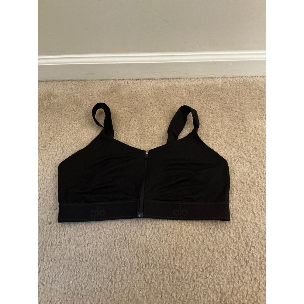 Alo women's black molded showcase bra size large